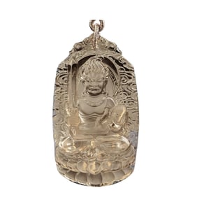 Beautiful Crystal Carved Acalanatha Pendant