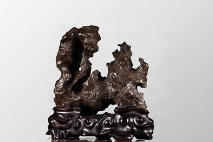 Vintage Lingbi Stone Original Stone Mountain Shape Statue