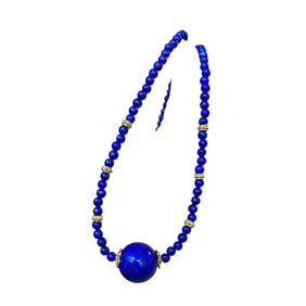 Chinese Lapis Lazuli Beads Necklace