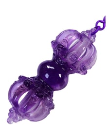 Beautiful Amethyst Carved Pestle Xiangmo Pendant