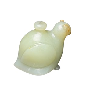 Chinese Hetian Jade Carved Divine Bird Incense Burning Tool Statue