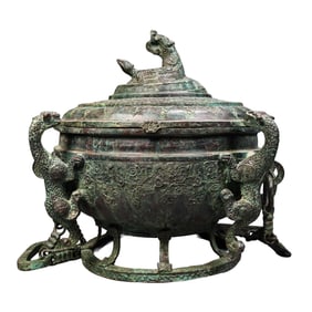 Vintage Chinese Bronze Pot