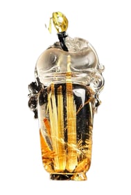 Exquisite Titanium Crystal Carved Fortune Pixiu Pendant