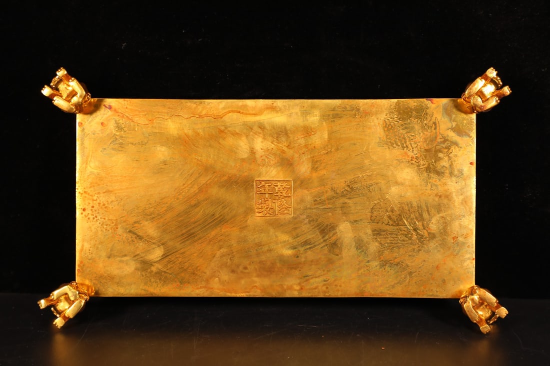 A Set Vintage Chinese Gilt Gold Copper Pai Gow Statue - 10