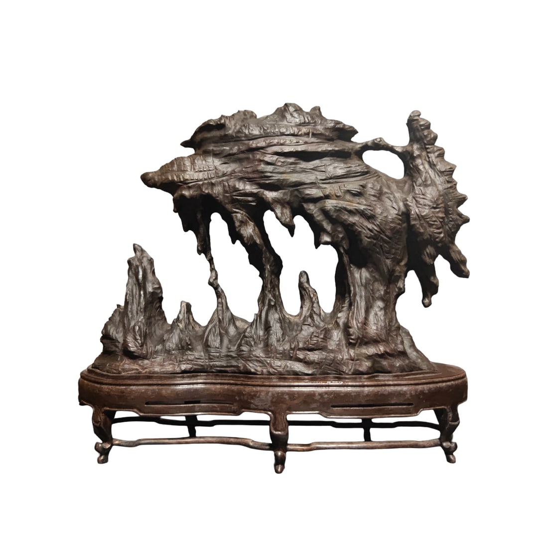 Vintage Lingbi Stone Mountain Shape Statue: Vintage Lingbi Stone Mountain Shape StatueDimension: 480 x 420 x 120 (mm)18.90 x 16.53 x 4.72 (inches) Weight: 35.71 lbs/ 16.5 Kg