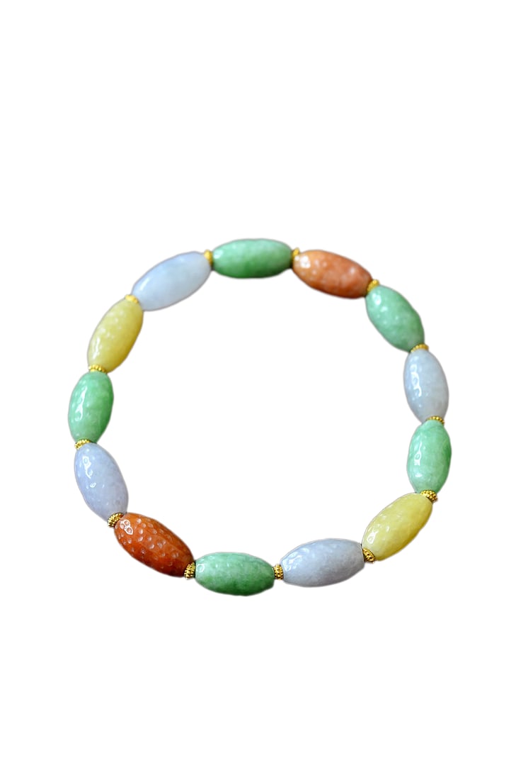 Hand Woven Beautiful Jadeite Beads Necklace: Hand Woven Beautiful Jadeite Beads NecklaceDimension: 7 x 8 (mm) 0.27 x 0.31 (inches)