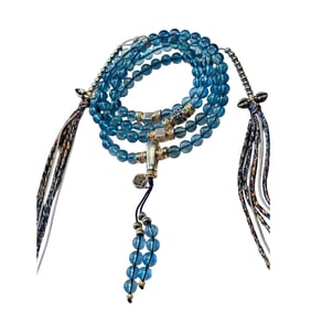 Hand Carved Beautiful Aquamarine Beads Necklace