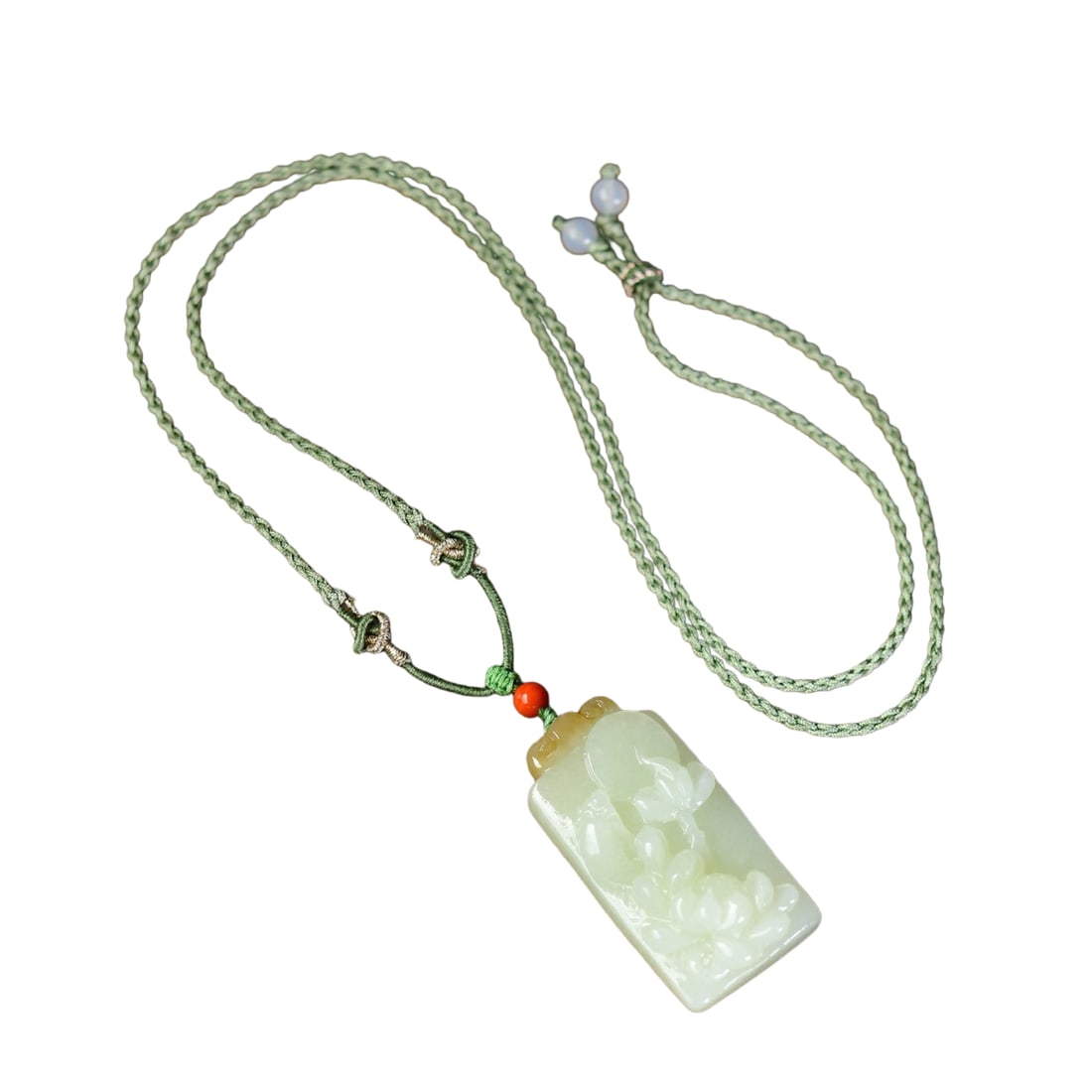 Chinese Hetian Jade Carved Lotus Flower Pendant: Chinese Hetian Jade Carved Lotus Flower PendantDimension: 44 x 22.3 x 13.2 (mm)1.73 x 0.88 x 0.52 (inches) Weight: 0.05 lbs/ 21.98 g