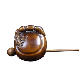 Vintage Chinese Boxwood Wood Carved Wooden Fish Statue