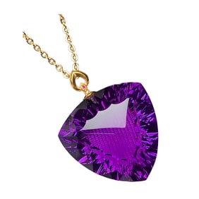 Beautiful Amethyst Carved Lucky Pendant