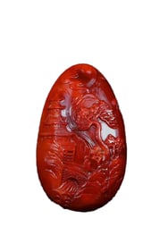 Superb Chinese Nanhong Agate Carved Live In Remote Mountains Pendnat