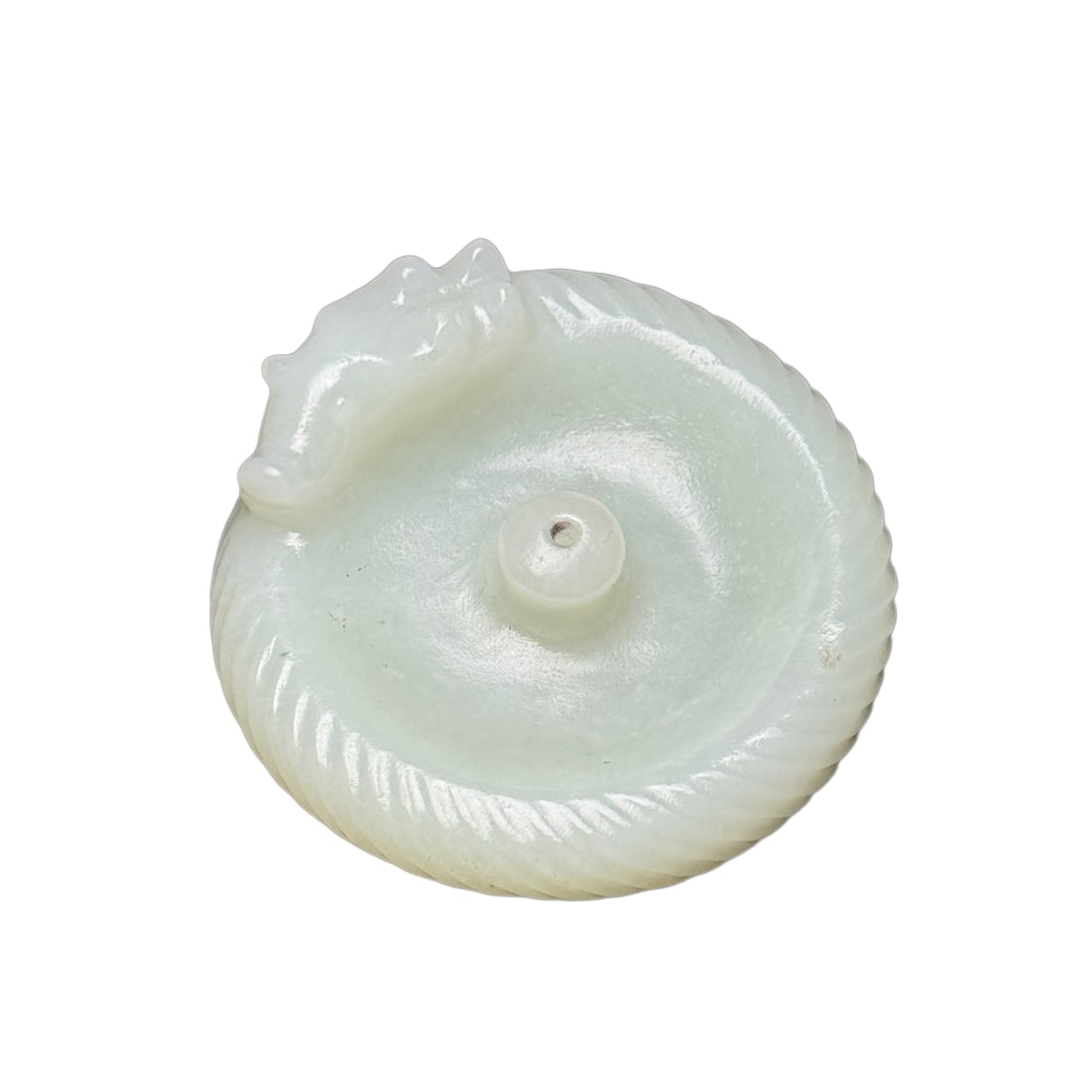 Chinese Hetian Jade Carved Dragon Incense Burning Tool: Chinese Hetian Jade Carved Dragon Incense Burning Tool Dimension: 56 x 55 x 21 (mm)2.20 x 2.16 x 0.83 (inches) Weight: 0.16 lbs/ 73 g