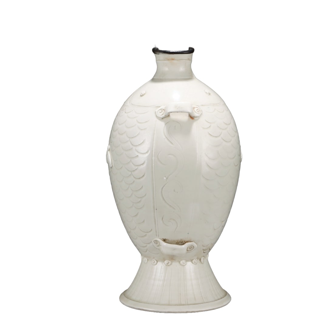 Chinese Ding Kiln Fish Shape Porcelain Vase: Chinese Ding Kiln Fish Shape Porcelain VaseDimension: 225 x 120 (mm)8.86 x 4.72 (inches)