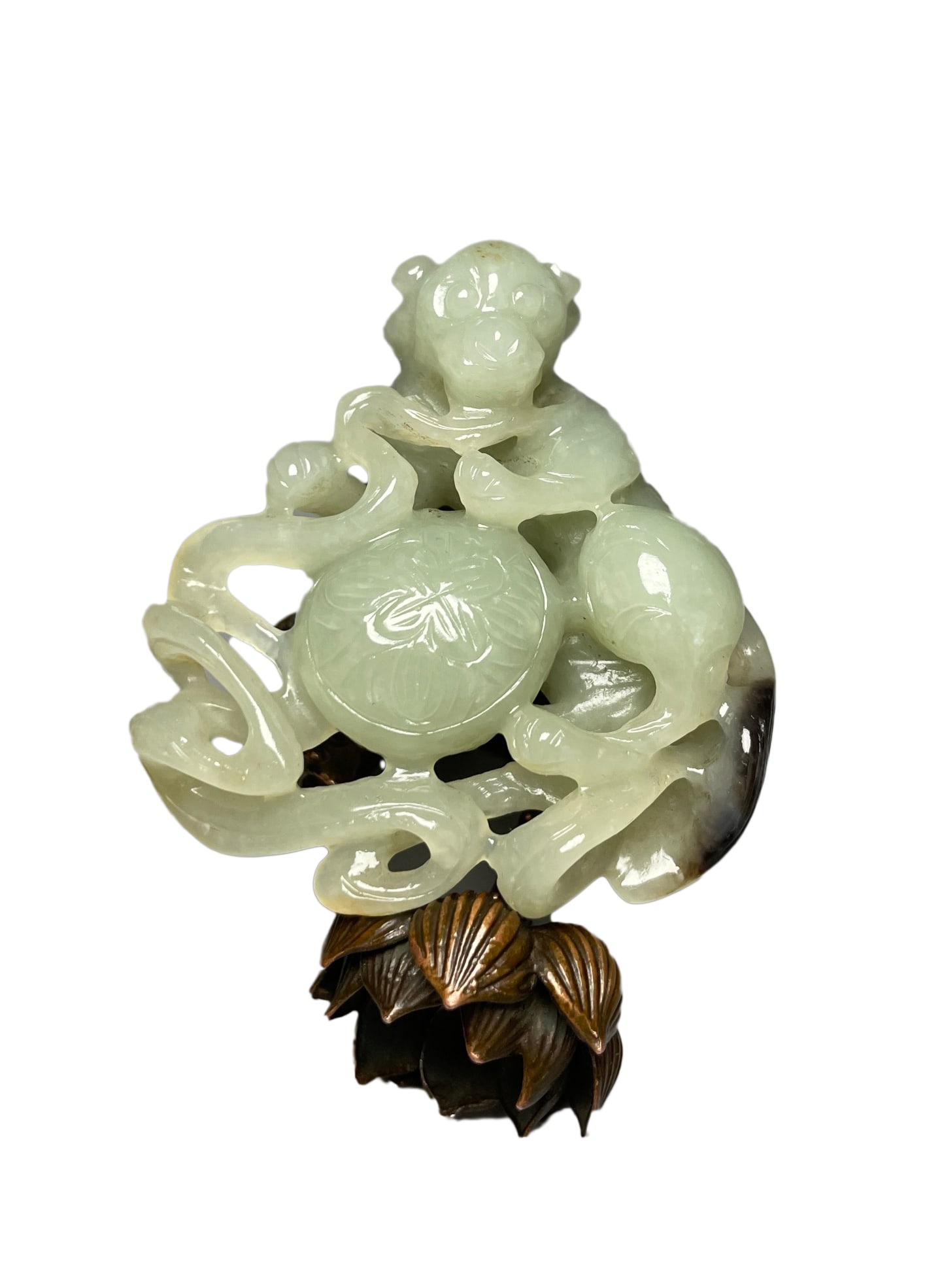 Chinese Hetian Jade Carved Lion Pendant: Chinese Hetian Jade Carved Lion PendantDimension: 63 x 58 x 22 (mm)2.48 x 2.28 x 0.87 (inches) Weight:0.12 lbs/ 57 g