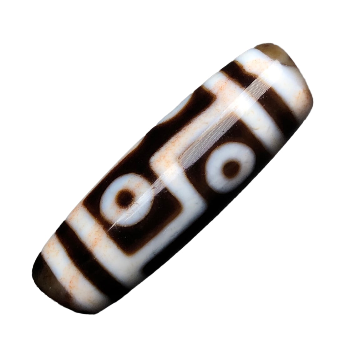 Old Tibetan 6 Eye DZI Agate Lucky Pendant: Old Tibetan 6 Eye DZI Agate Lucky PendantDimension: 37 x 12 (mm) 1.46 x 0.47 (inches) Weight: 0.01 lbs/ 8.9 g