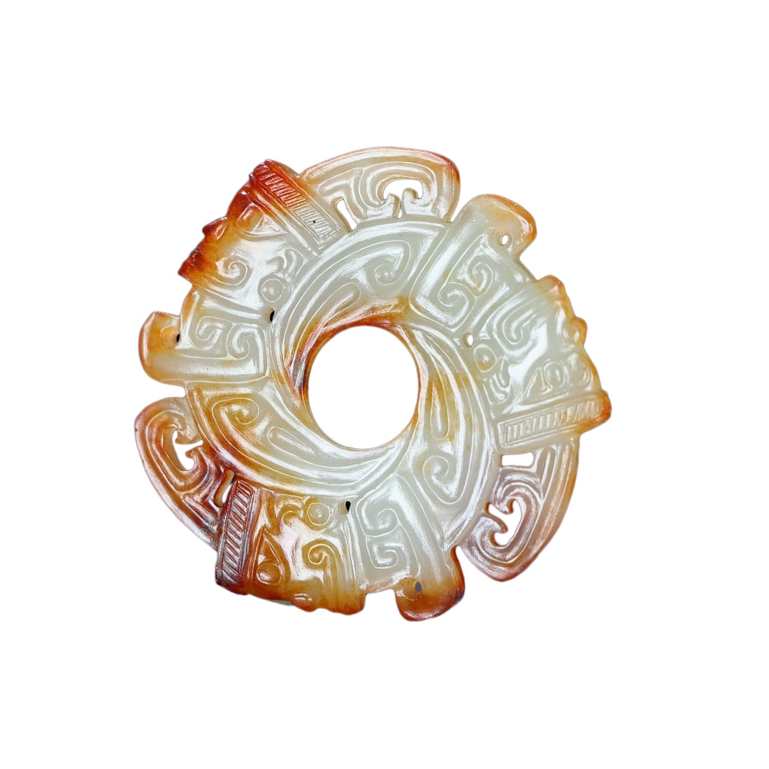 Vintage Chinese Hetian Jade Carved Figure Pendant (1 of 9)