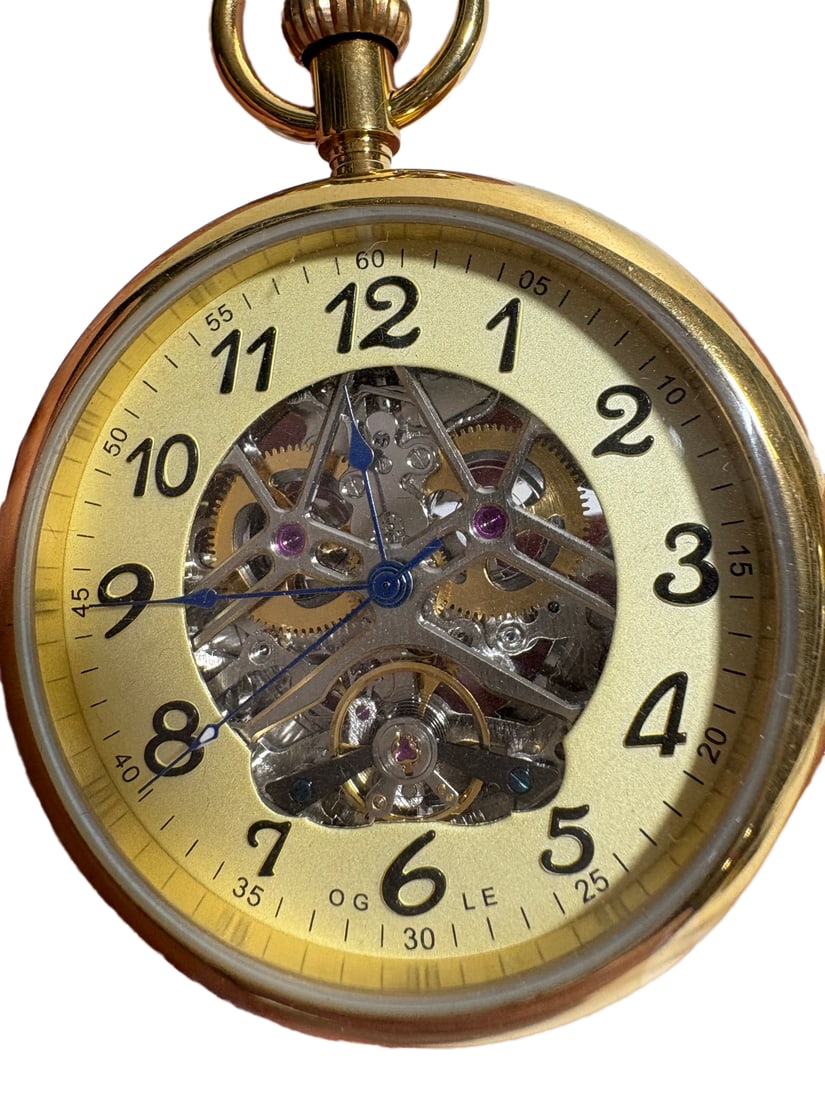 Vintage Copper Mechanical Pocket Watch (1 of 8)