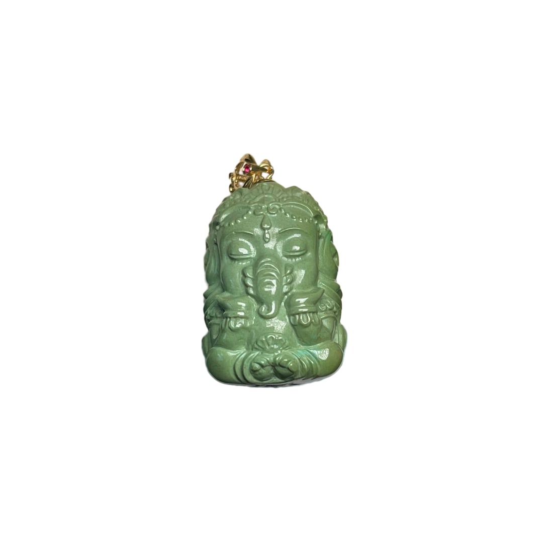 Exquisite Turquoise Carved Ganesha Buddha Pendant (1 of 9)