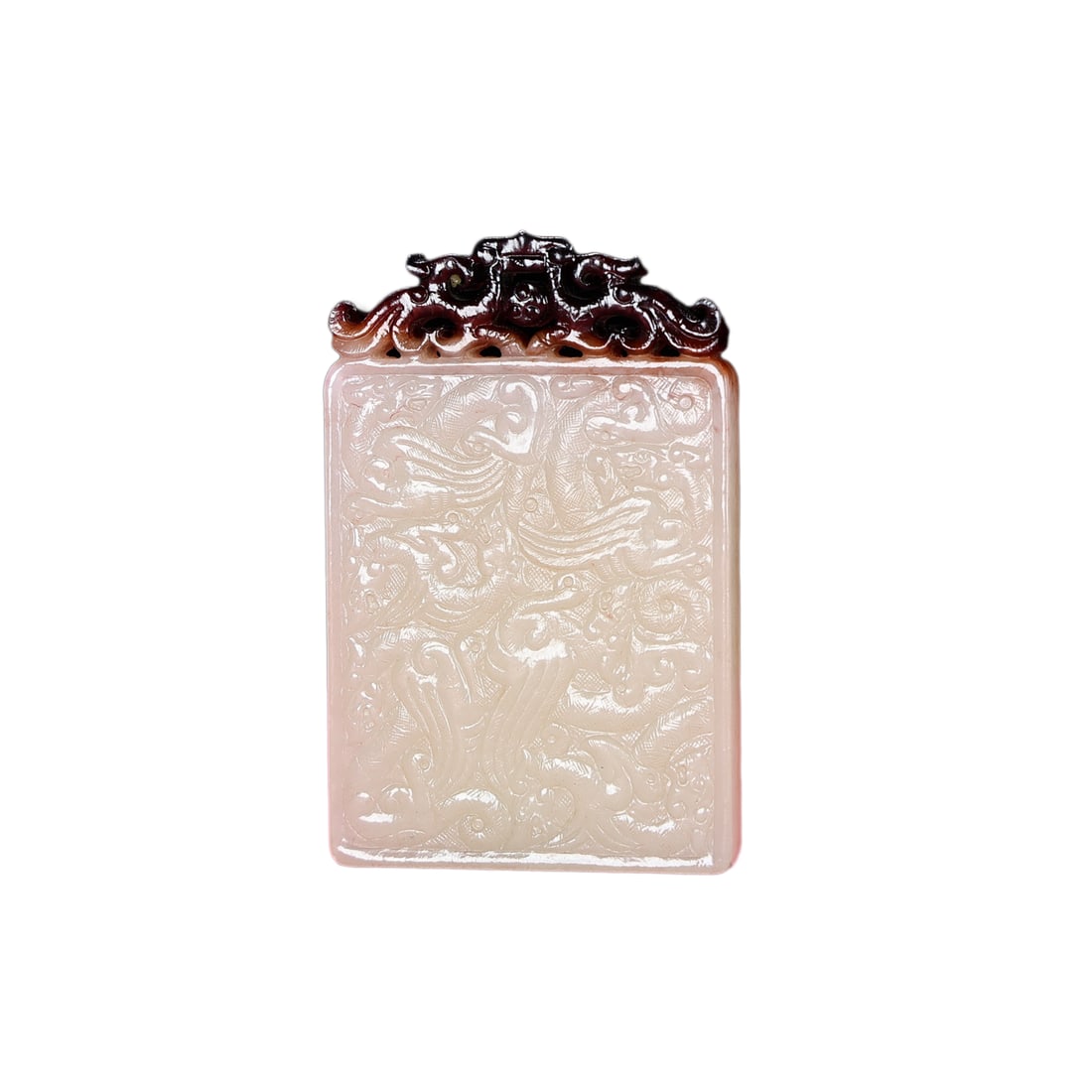 Vintage Chinese Hetian Jade Carved Fortune Dragon Pendant: Vintage Chinese Hetian Jade Carved Fortune Dragon PendantDimension: 72 x 45 x 7 (mm)2.83 x 1.77 x 0.27 (inches) Weight: 0.13 lbs/ 59 g