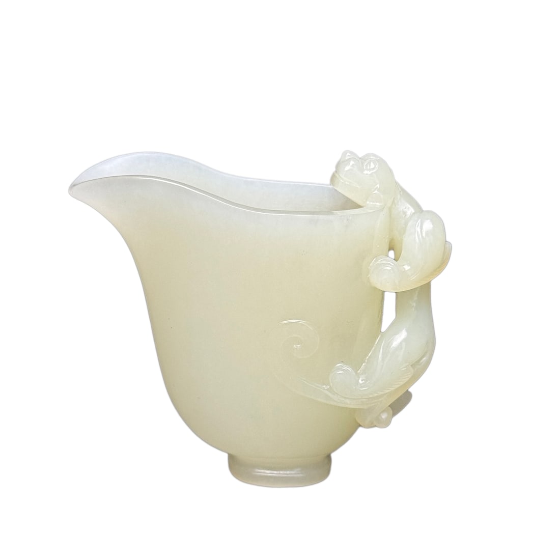 Chinese Hetian Jade High Relief Chi Dragon Win Cup (1 of 10)