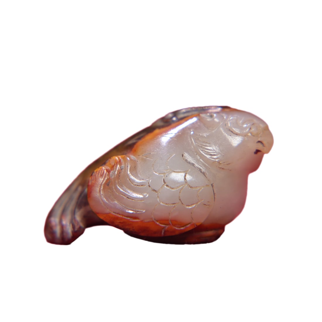 Vintage Chinese Hetian Jade Carved Bird Statue (1 of 8)