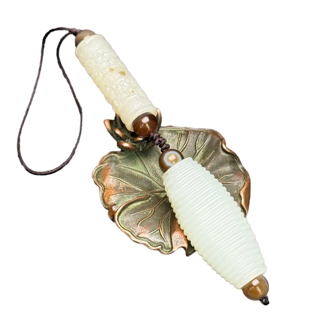 Chinese Hetian Jade Carved Lucky Pendant (1 of 10)