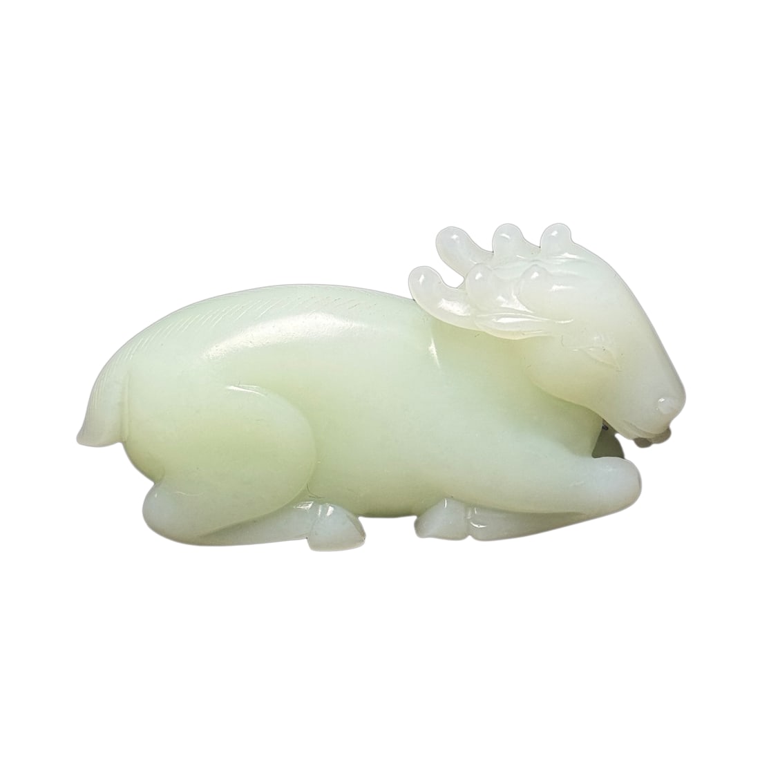 Superb Chinese Hetian Jade Carved Fortune Deer Statue (1 of 10)