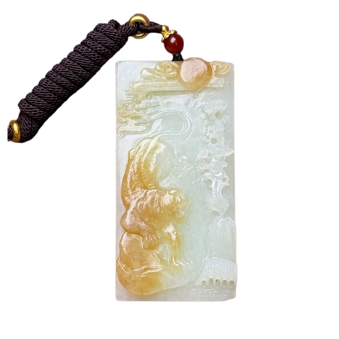 Superb Chinese Hetian Jade Carved Tiger Pendant (1 of 10)