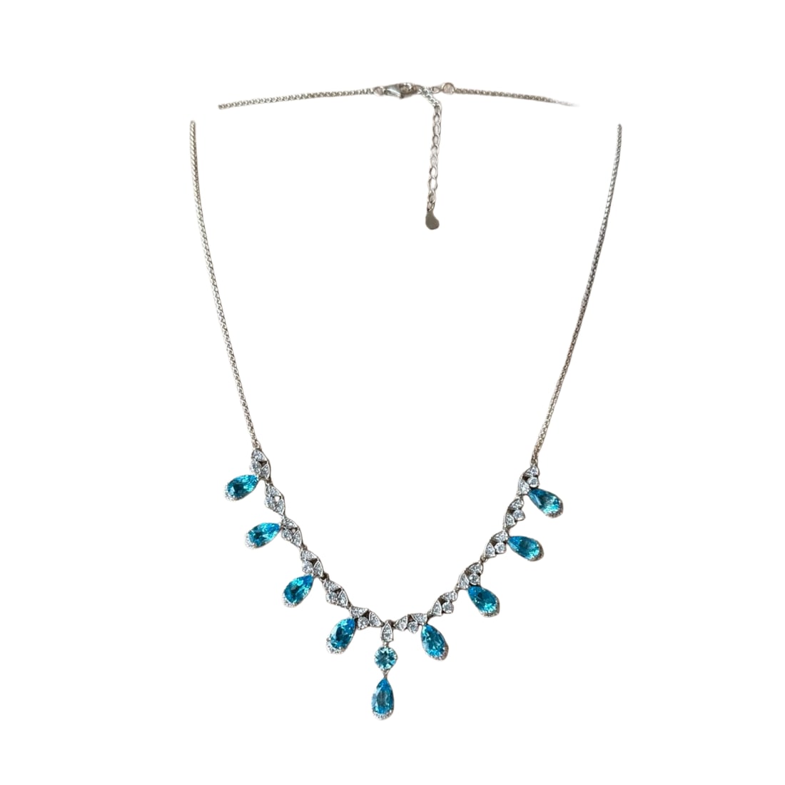 Beautiful 925 Silver Inlay Blue Topaz Pendant (1 of 8)