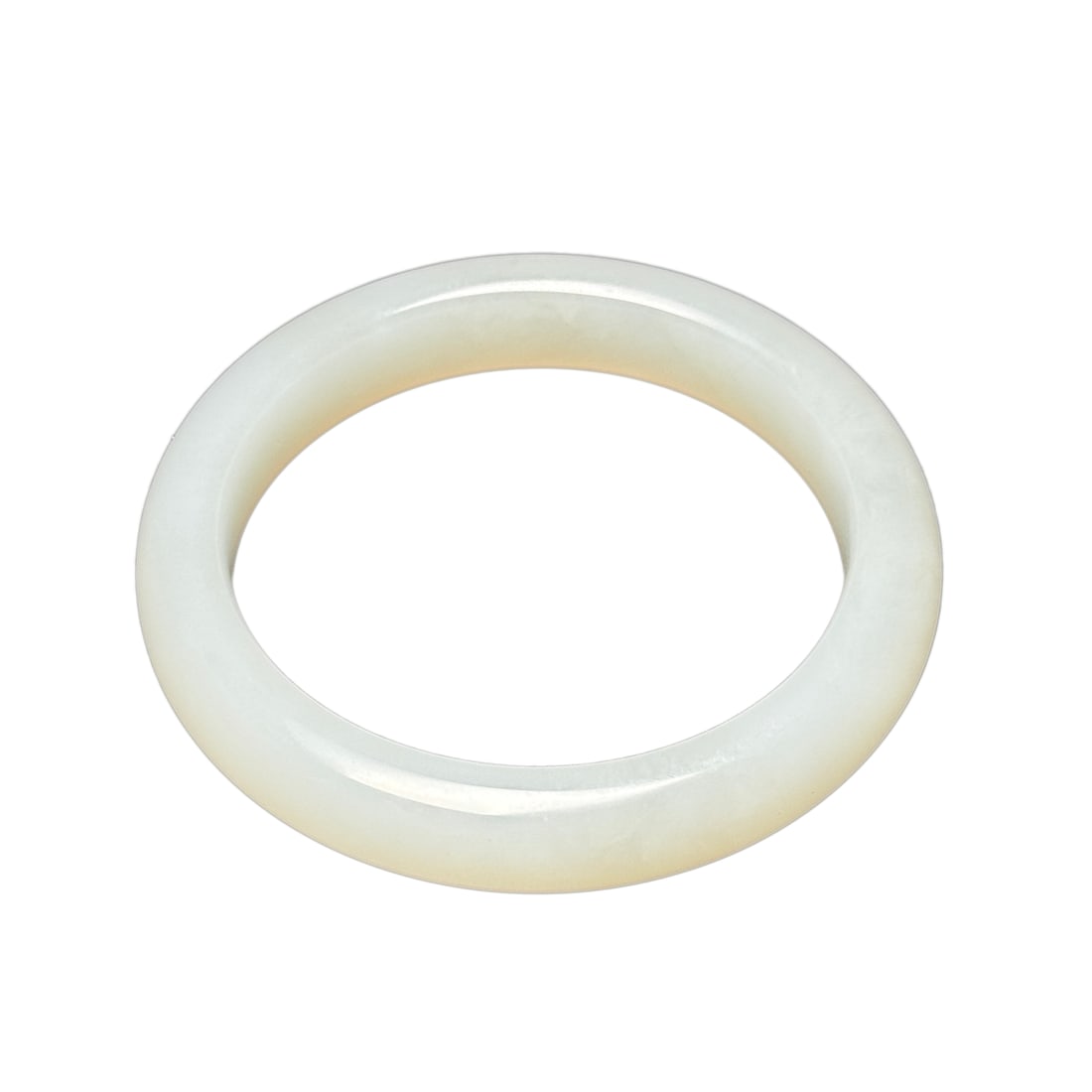 Inside Diameter 57mm Superb Chinese White Hetian Jade Bracelet (1 of 10)