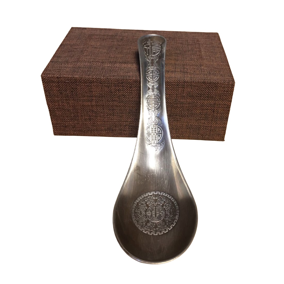 Vintage Chinese Pure Silver Spoon Statue (1 of 10)