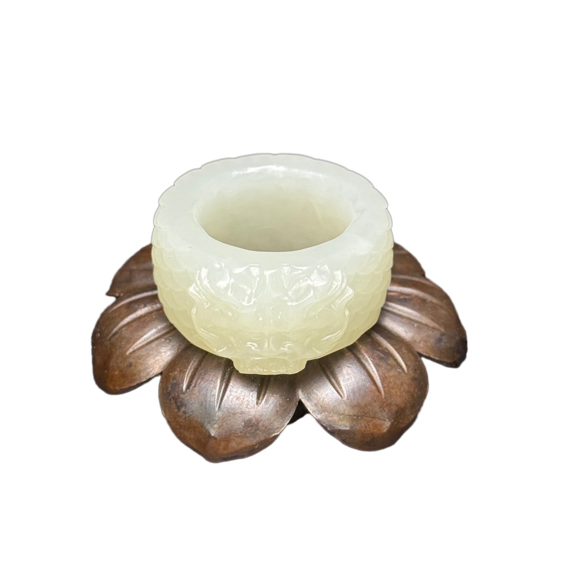 Chinese Hetian Jade Carved Fortune Dragon Thumb Ring (1 of 10)