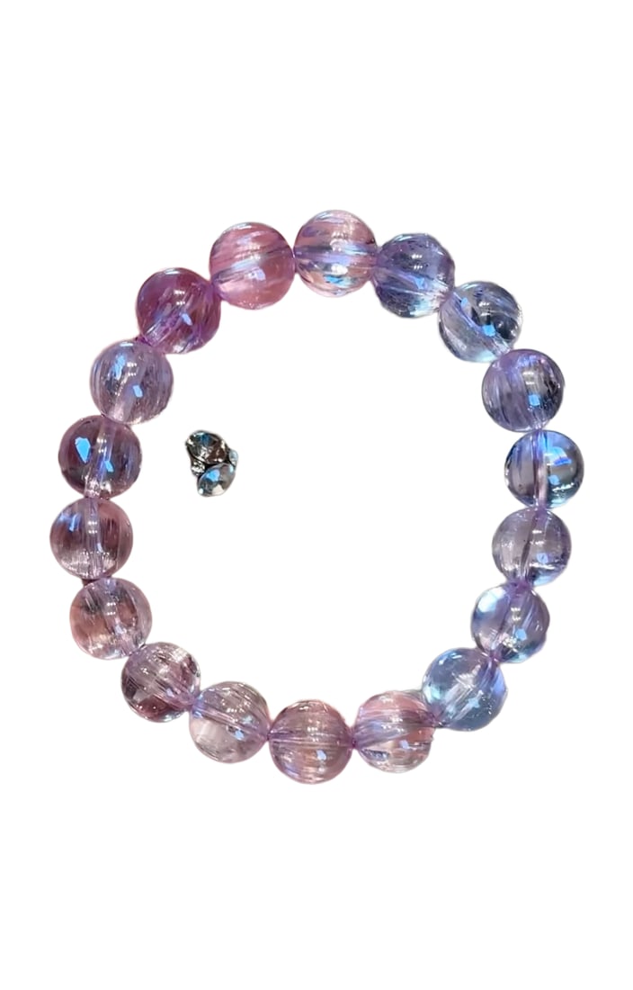 Hand Woven Superb Purple Spodumene Beads Bracelet (1 of 7)