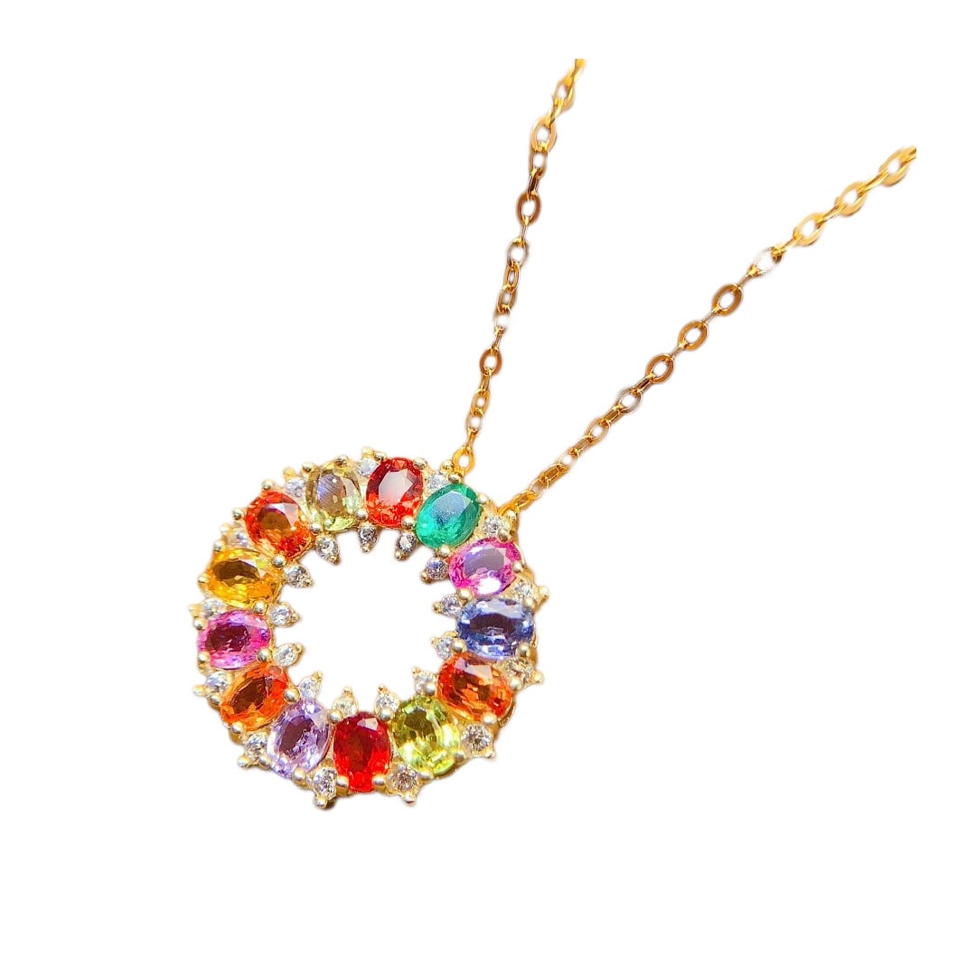 Beautiful 925 Silver Inlay Gem Pendant (1 of 7)