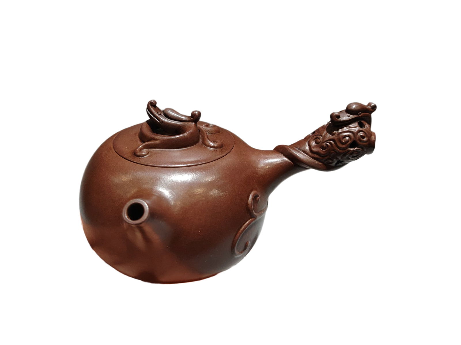 Antique Chinese Yixing Zisha Long Handle Teapot (1 of 10)