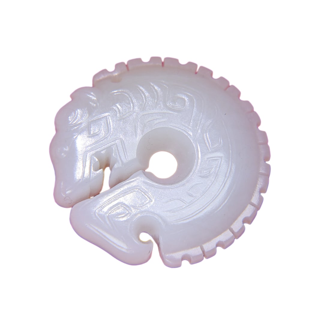 Chinese Hetian Jade Carved Dragon Pendant (1 of 9)