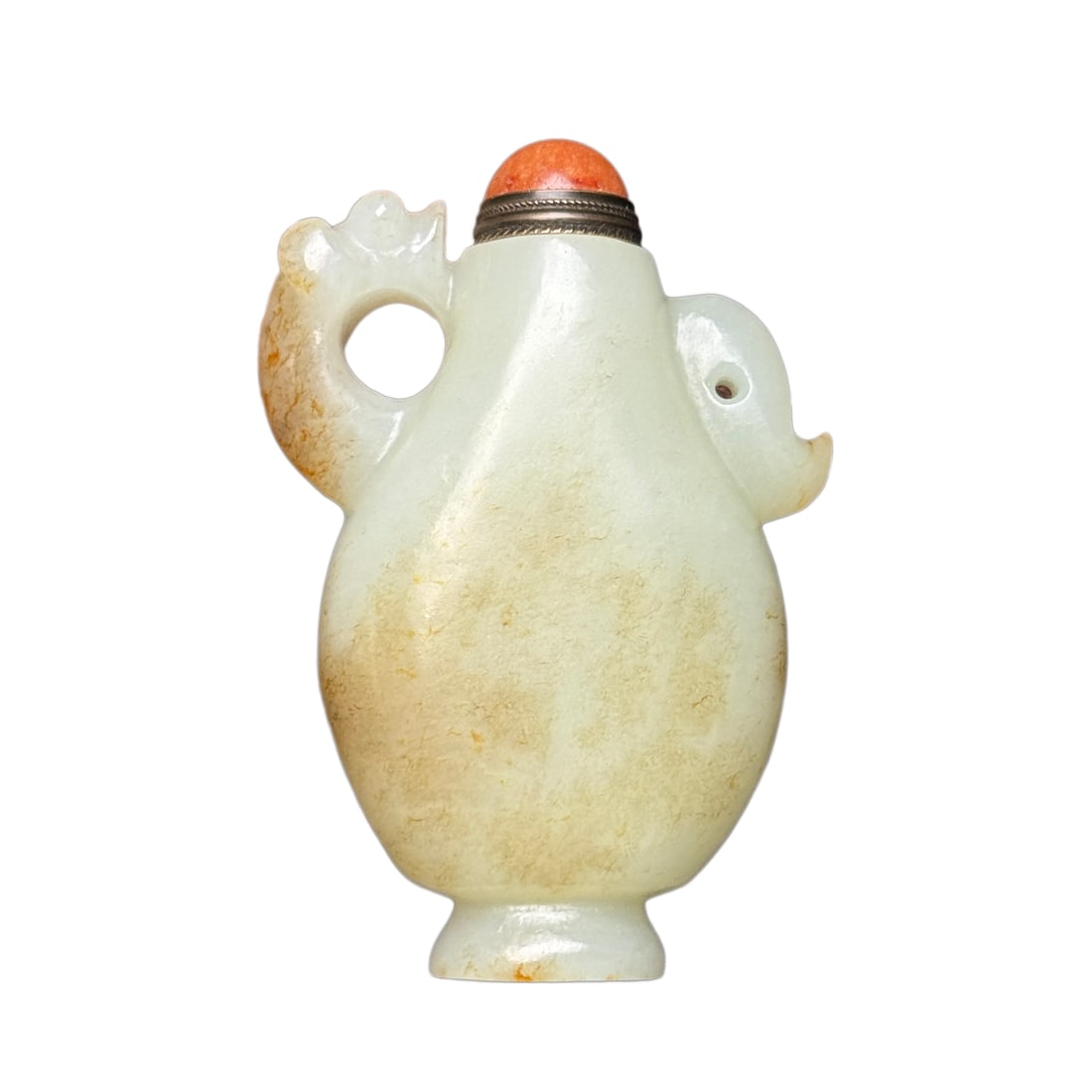 Chinese Hetian Jade Carved Fortune Dragon Snuff Bottle: Chinese Hetian Jade Carved Fortune Dragon Snuff BottleDimension: 67 x 46 x 19 (mm)2.64 x 1.81 x 0.75 (inches) Weight: 0.16 lbs/ 71 g