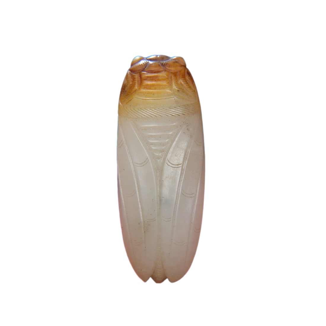 Vintage Chinese Hetian Jade Carved Fortune Cicada Pendant (1 of 9)