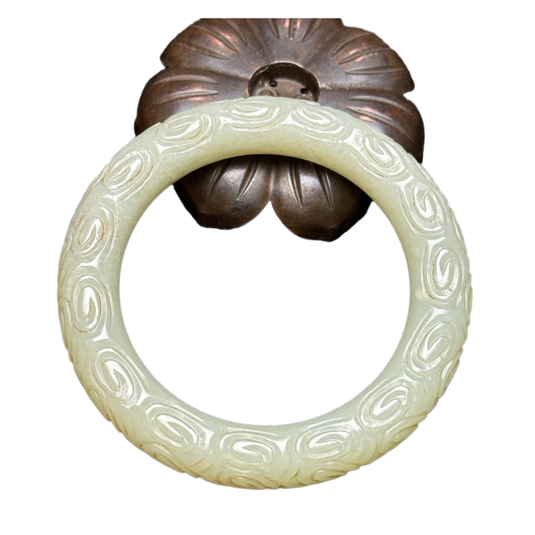 Inside Diameter 56mm Chinese Hetian Jade Bracelet: Inside Diameter 56mm Chinese Hetian Jade BraceletInside Diameter: 56 (mm) 2.24 (inches)Dimension: 78 x 12 (mm) 3.07 x 0.47 (inches) Weight: 0.14 lbs/ 65 g