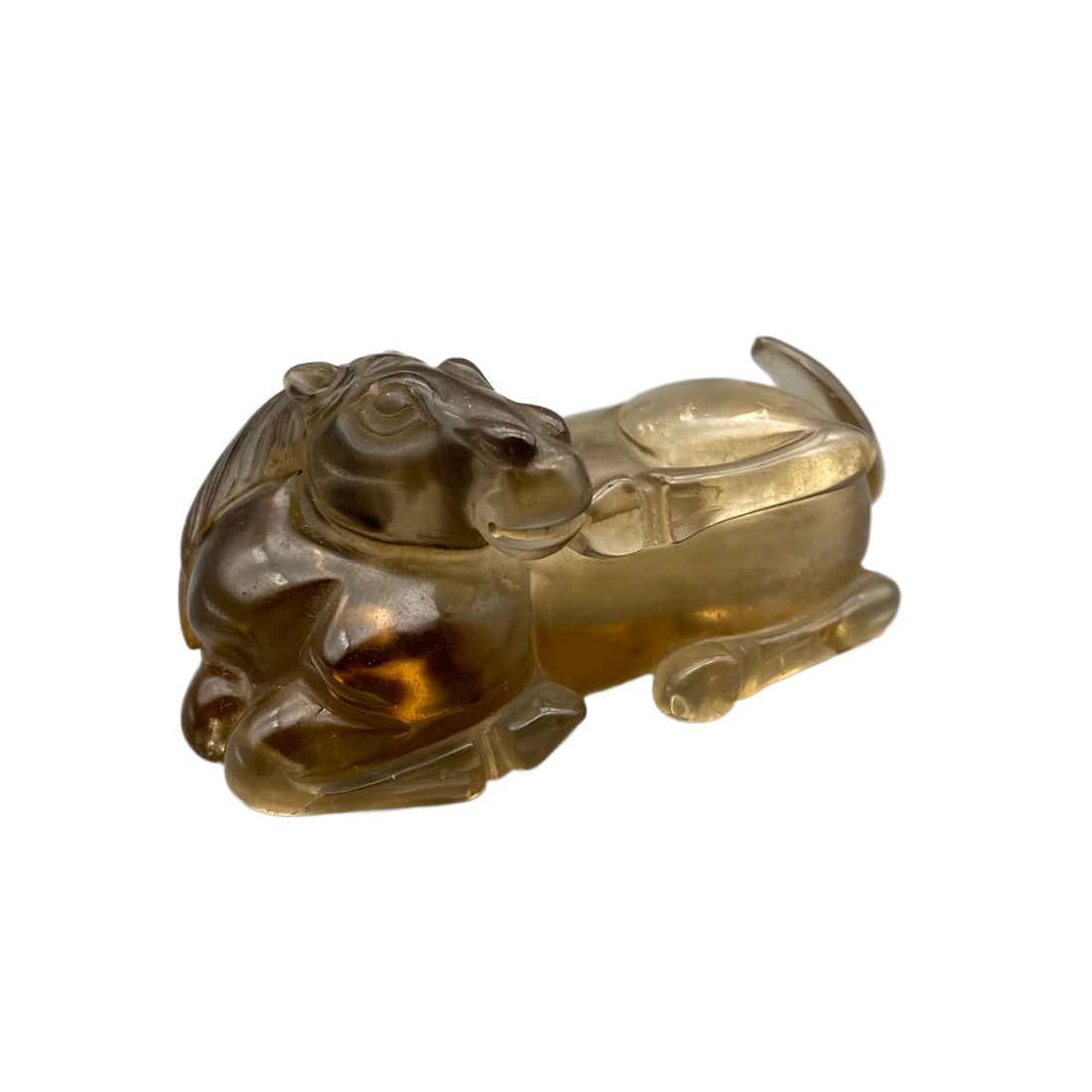 Chinese Crystal Carved Fortune Horse Snuff Bottle: Chinese Crystal Carved Fortune Horse Snuff BottleDimension: 65 x 38 x 29 (mm)2.56 x 1.50 x 1.14 (inches) Weight: 0.13 lbs/ 57.5 g