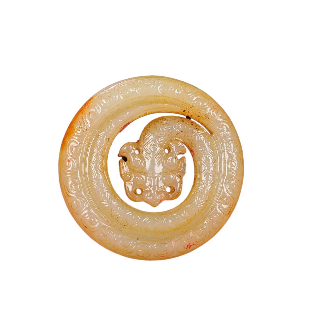 Vintage Chinese Hetian Jade Carved Fortune Dragon Pendant: Vintage Chinese Hetian Jade Carved Fortune Dragon PendantDimension: 53 x 8 (mm)2.09 x 0.31 (inches) Weight: 0.09 lbs/ 43 g