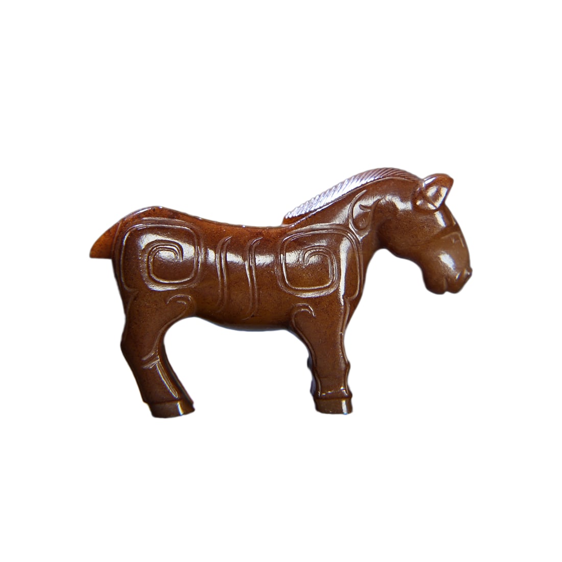 Vintage Chinese Hetian Jade Carved Fortune Horse Statue: Vintage Chinese Hetian Jade Carved Fortune Horse StatueDimension: 72 x 45 x 19 (mm)2.83 x 1.77 x 0.75 (inches) Weight: 0.15 lbs/ 70 g