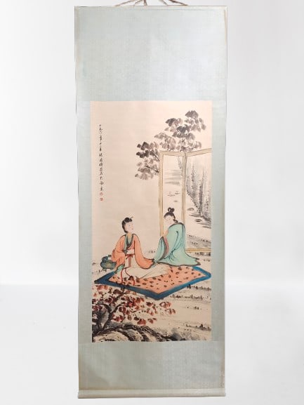 Chinese Watercolour On Xuan Paper Figure Painting - Fubaoshi: Chinese Watercolour On Xuan Paper Figure Painting - Fubaoshi Dimension: 2130 x 820(mm) 83.86 x 32.28(inches) Dimension: 1330 x 660(mm) 52.36 x 25.89(inches)