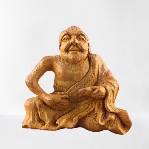 Vintage Chinese Bamboo Carved Dharma Statue: Vintage Chinese Bamboo Carved Dharma Statue Dimension: 88 x 86 x 38 (mm) 3.46 x 3.38 x 1.50 (inches) Weight: 0.05 lbs/ 25 g