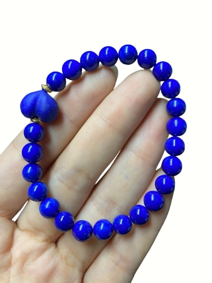 Hand Woven Lapis Lazuli Beads Bracelet: Hand Woven Lapis Lazuli Beads BraceletDimension: 14 (mm) 0.55 (inches)Weight: 0.04 lbs/ 18.2 g