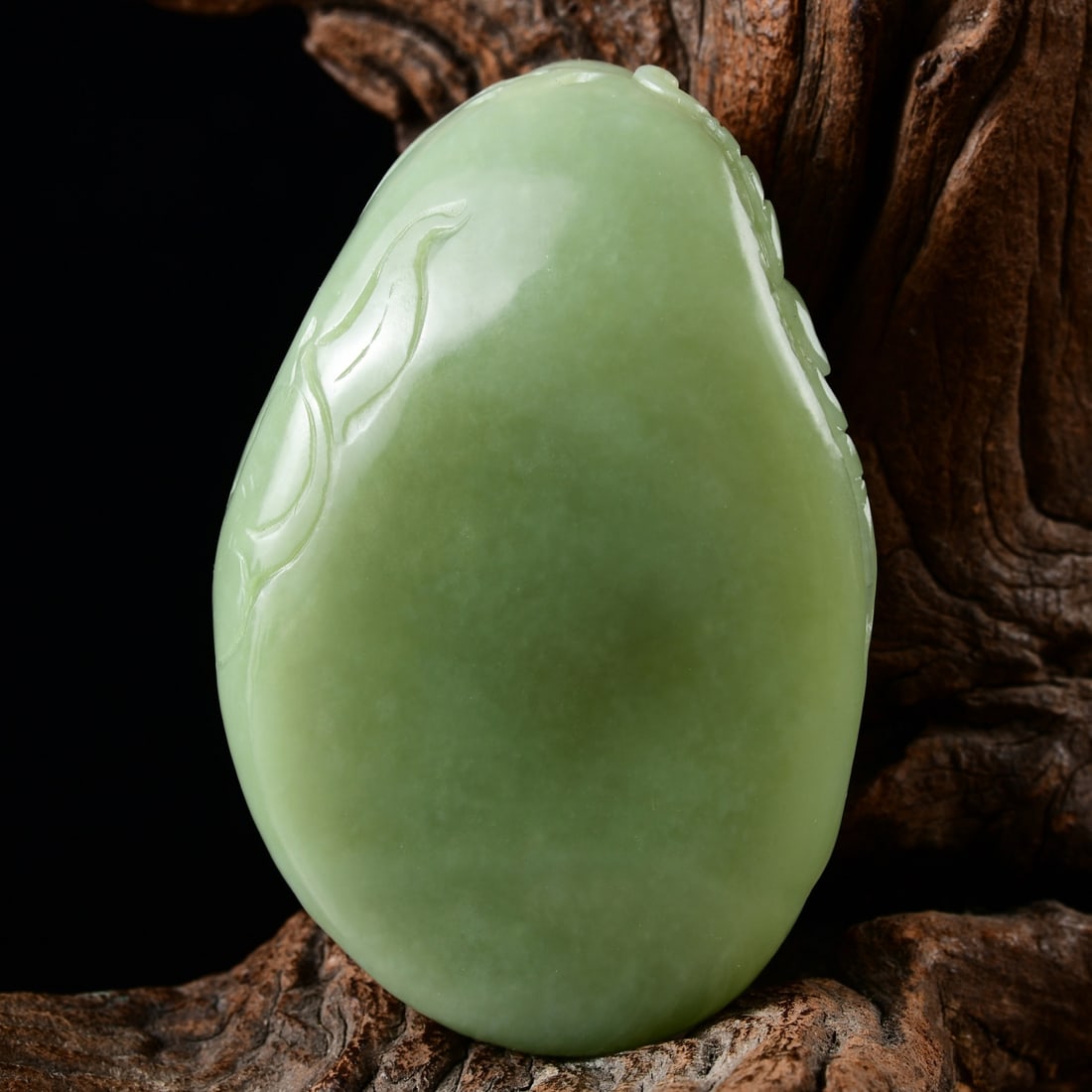 Chinese Hetian Jade Hand-Carved Figure Pendant w Longevity Taoism Deity & Certificate 136.61g - 6