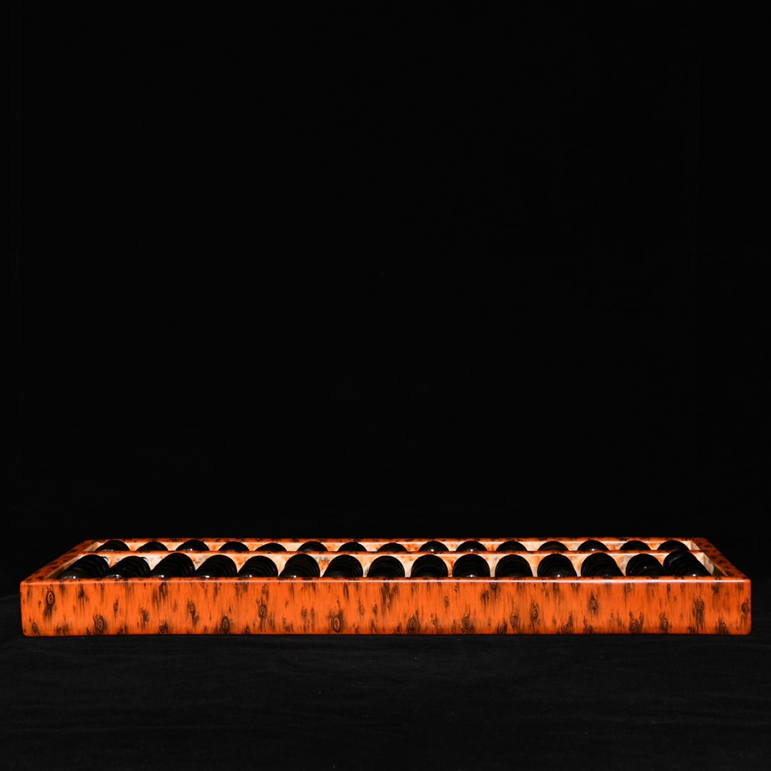 Chinese Iron Red Glaze Mocai Porcelain Abacus Statue 463mmx38mm, Qing Dynasty Qianlong Mark - 3