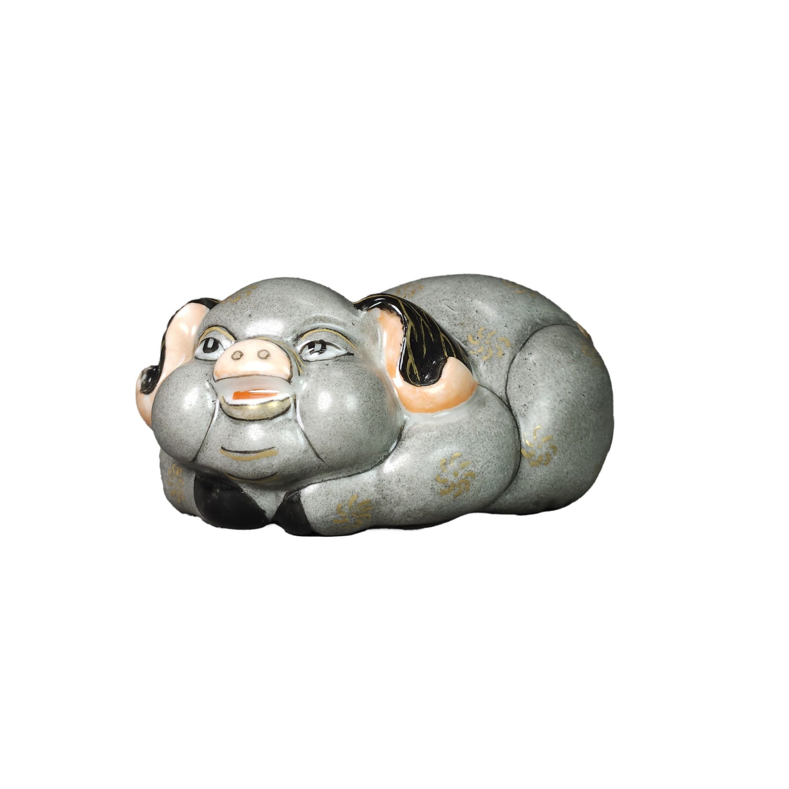 Chinese Famille Rose Porcelain Animal Snuff Bottle w Pig 80mmx50mmx35mm, Qing Dynasty Qianlong Mark (1 of 9)