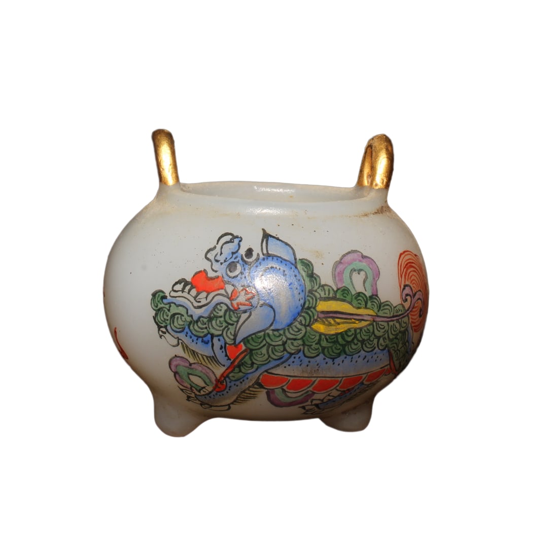 Chinese Famille Rose Peking Glass Incense Burner w Lion,Old 156g: Chinese Famille Rose Peking Glass Incense Burner w Lion,Old 156gDimension: 60 x 60 x 58 (mm) 2.36 x 2.36 x 2.28 (inches) Weight: 0.34 lbs/ 156 g