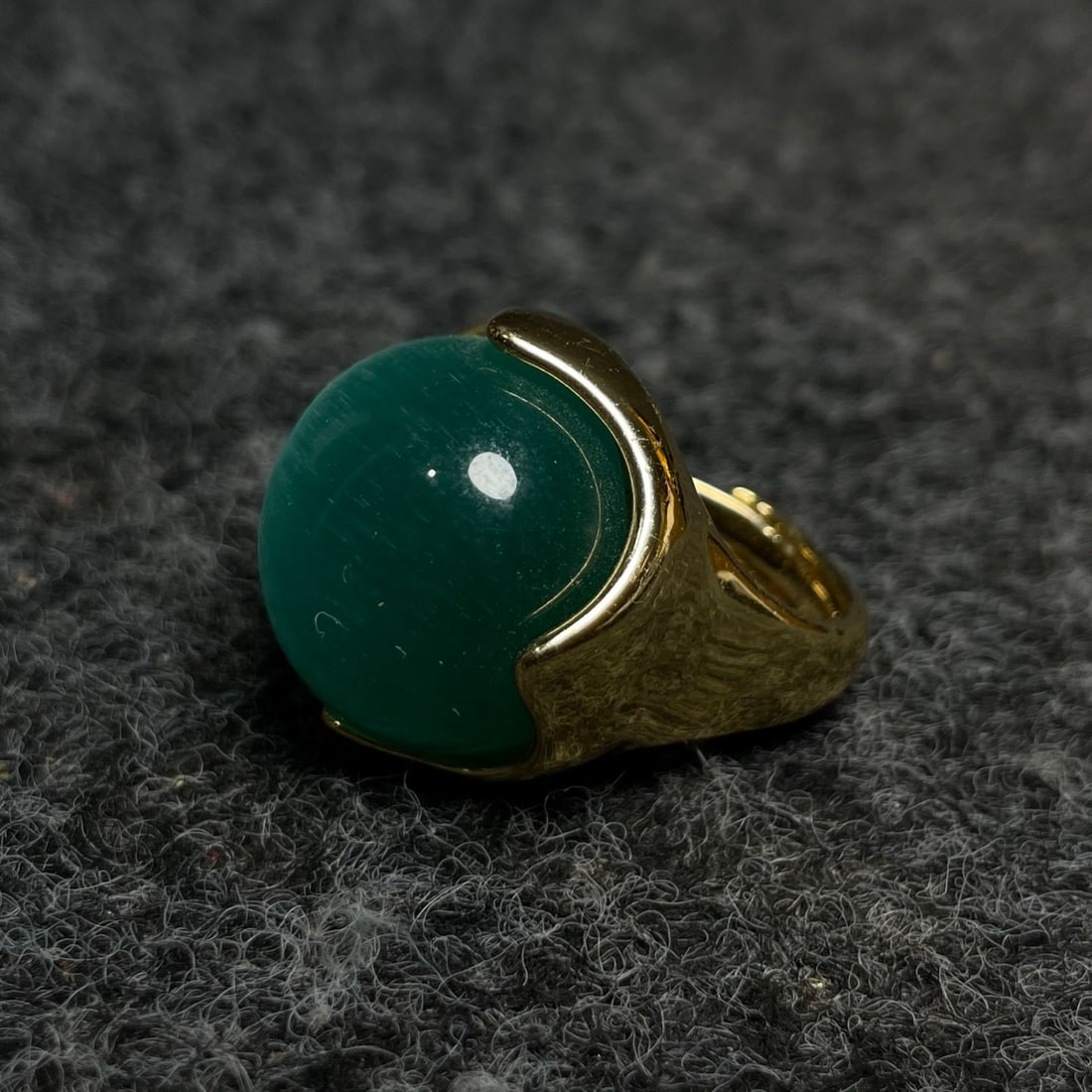Cat's Eye Ring w Lacquerware Box - 7